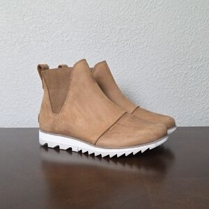 Sorel Brown Slip On Ankle Boots